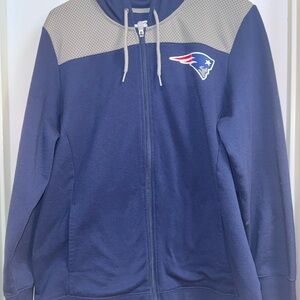 New England Patriots Navy Hoodie Women’s XL Full zip